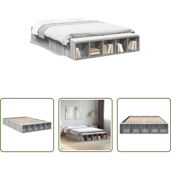 The Living Store Giroletto Grigio Sonoma 140X200 Cm In Materiale Ligneo-image