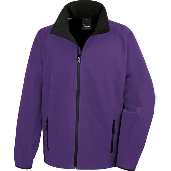 Result Core - Giacca Softshell Stampata Da Uomo PC7178 (3XL) (Viola/Nero)-image