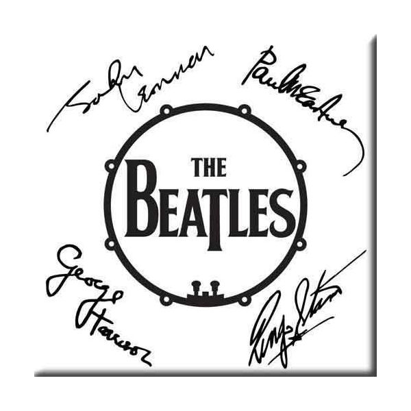 The Beatles - Magnete Da Frigo, Con Firme RO11181 (Taglia Unica) (Bianco/Nero)-image
