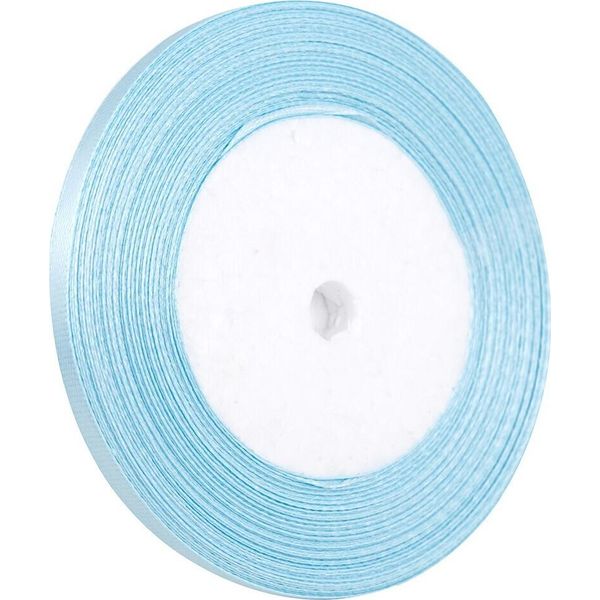 Nastro Di Raso 6 Mm/32M Schleifenband Nastro Regalo Nastro Decorativo - Azzurro-image