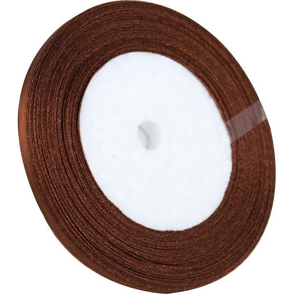 Dekolo Fiocco Di Raso Matrimonio Nastro Di Raso Regalo Nastro Fiocco Compleanno Decorazione Marrone-image