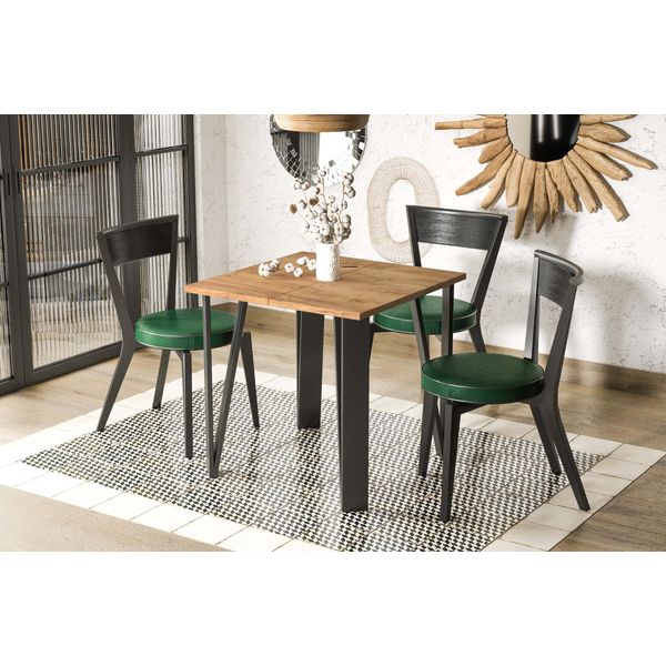 Tavolo Da Pranzo Allungabile Endo-MöBel Adeo 80Cm - 170Cm Struttura In Metallo (Rovere Craft)-image