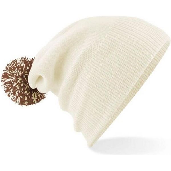 Beechfield - Berretto Da Uomo/Donna Unisex BC4657 (Taglia Unica) (Bianco Naturale/Mocha)-image