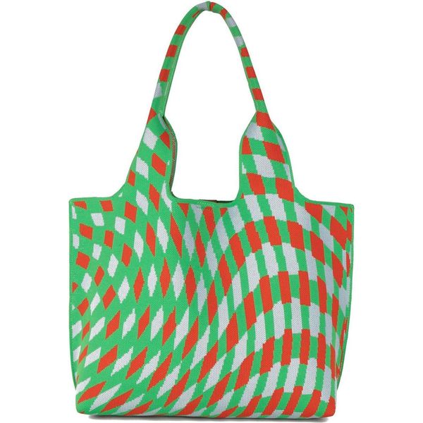 Oilily Borsa Shopper Stella Shopper Jasmine Knitwear Green Multicolore-image