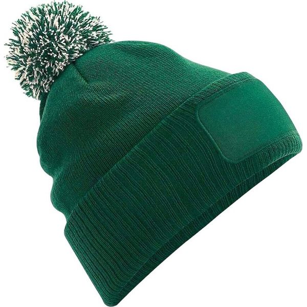 Beechfield - Berretto "Snowstar"" PC5099 (Taglia Unica) (Verde Bottiglia/Bianco Naturale)"-image
