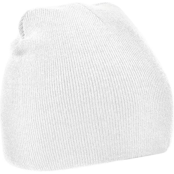 Cappello Invernale In Maglia Beechfield Basic PC2095 (Taglia Unica) (Bianco)-image