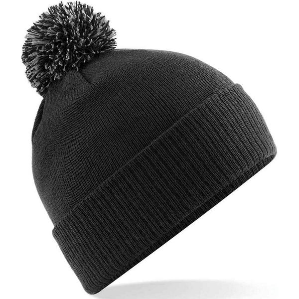 Beechfield - Berretto "Snowstar"" Per Uomo/Donna Unisex PC4146 (Taglia Unica) (Nero/Grigio Grafico)"-image
