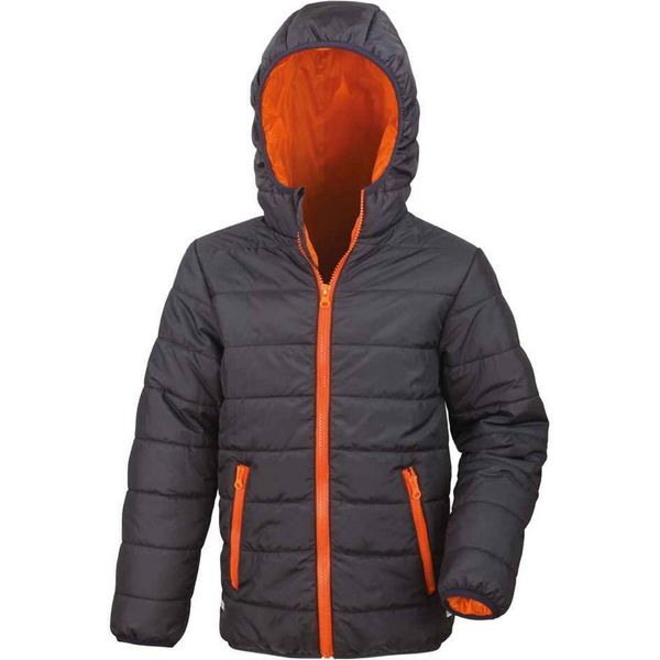 Result Core - Giacca Trapuntata Per Bambini PC5471 (158-164) (Nero/Arancione)-image