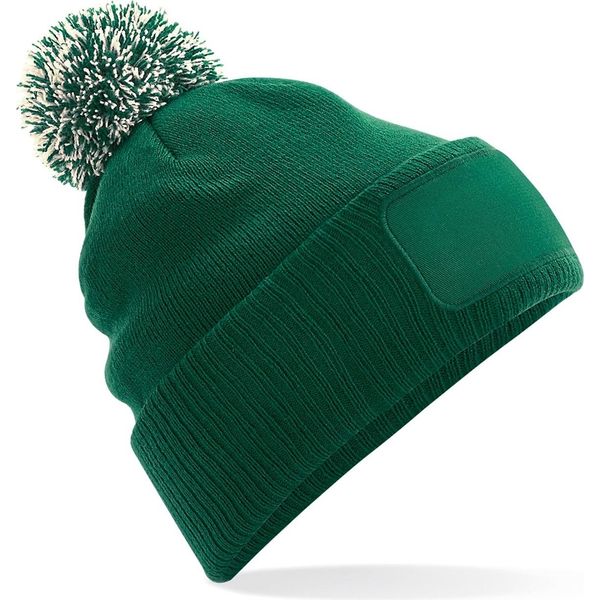 Beechfield - Berretto "Snowstar"" Da Uomo/Donna Unisex RW8795 (Taglia Unica) (Verde Bottiglia/Bianco Naturale)"-image