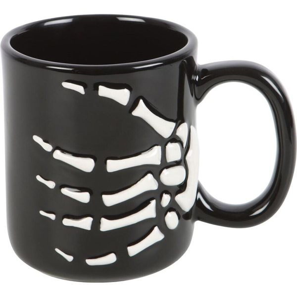 Something Different - Tazza Da Caffè "Bats And Bones"", Mano Di Scheletro SD6141 (Taglia Unica) (Nero/Bianco)"-image