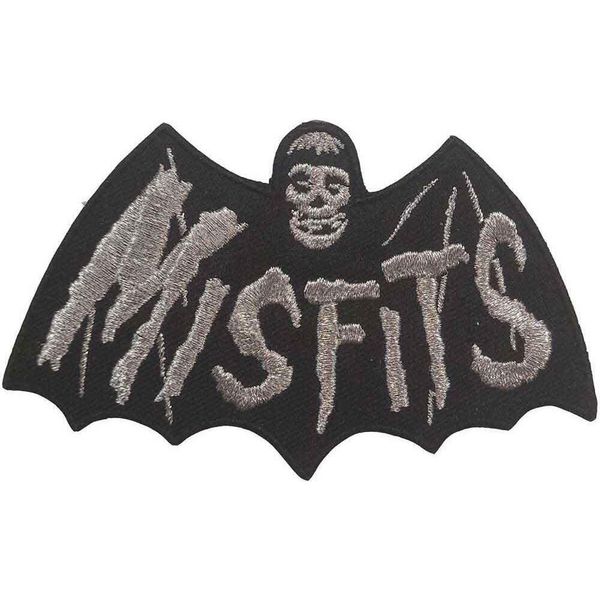 Misfits - Bat Logo - Toppa, Tessuto RO11324 (Taglia Unica) (Nero/Grigio)-image