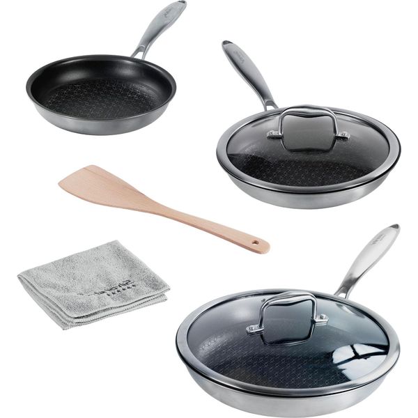 Set Di Pentole Silverstar® In Acciaio Inox 7 Pezzi 20/24/28 | Con Coperchi-image