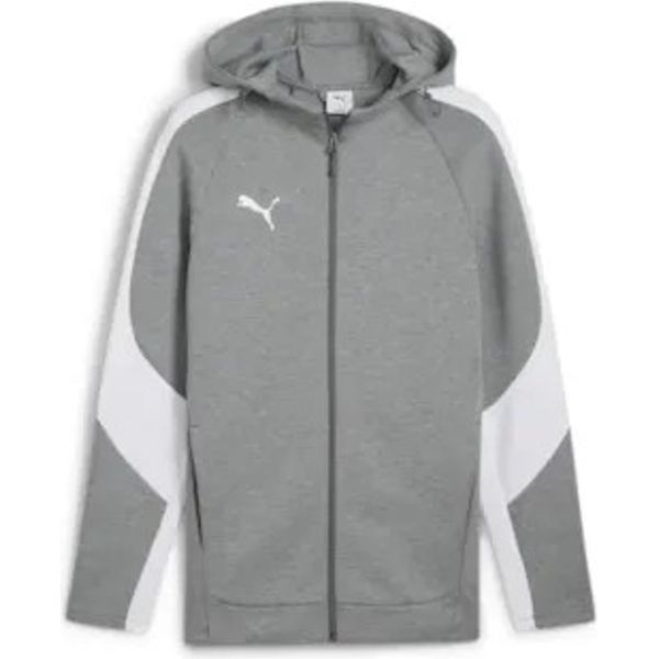 Puma Teamevostripe Giacca Con Cappuccio Uomo Grigio Erica Argento Taglia Xl-image