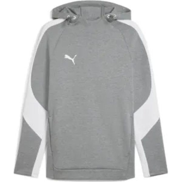 Puma Teamevostripe Felpa Con Cappuccio Herren Grau Heather Silber Gr S-image