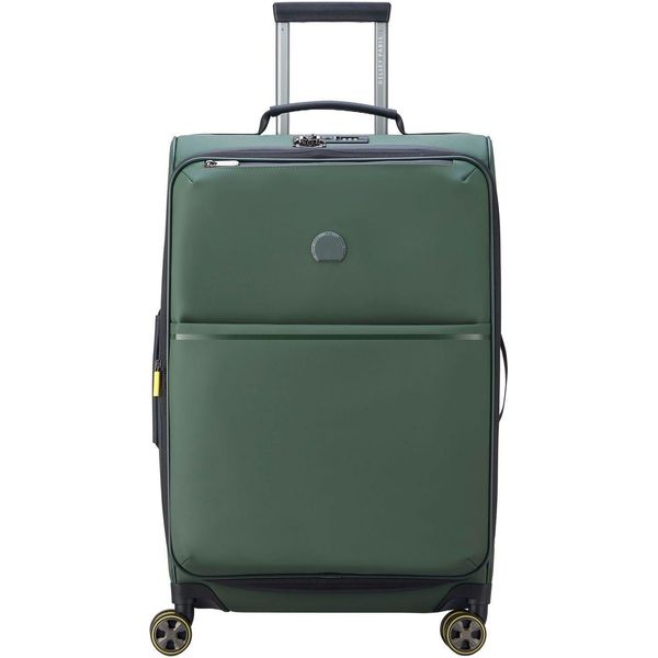 Delsey Paris Carrello Turenne Soft 4 Double Rolls Val Exp Trolley 66 Green Verde Scuro-image