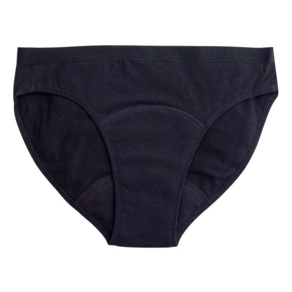 Mutandine Mestruali Bikini Per Adolescenti - Nero Taglia Xs Flusso Leggero-image
