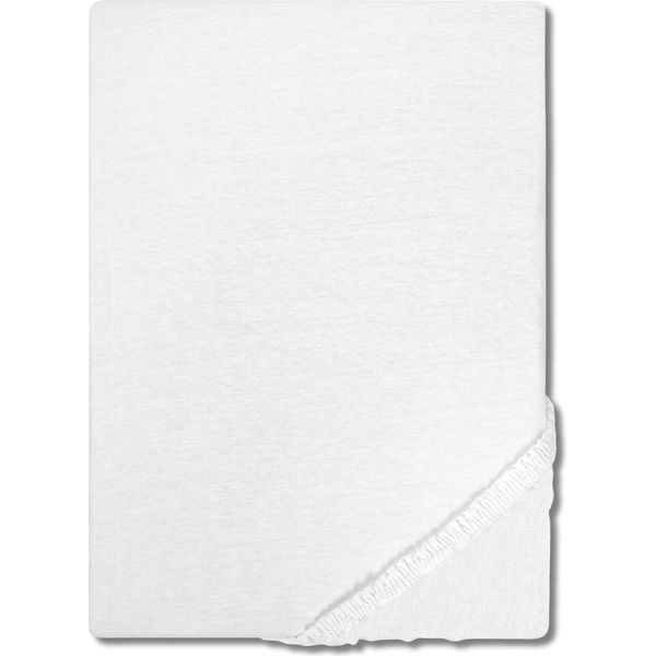 Cloudcomfort Basic, Lenzuolo Matrimoniale In Jersey Elasticizzato Bianco 120 X 200 Cm-image