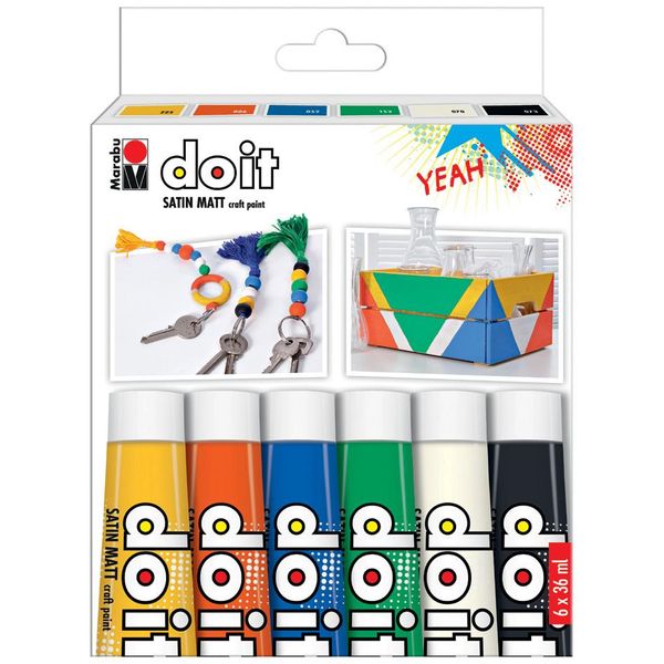 Marabu 1276000000200 Set Di Colori Acrilici Marabu Do It Craft Paint, 6 X 36 Ml-image