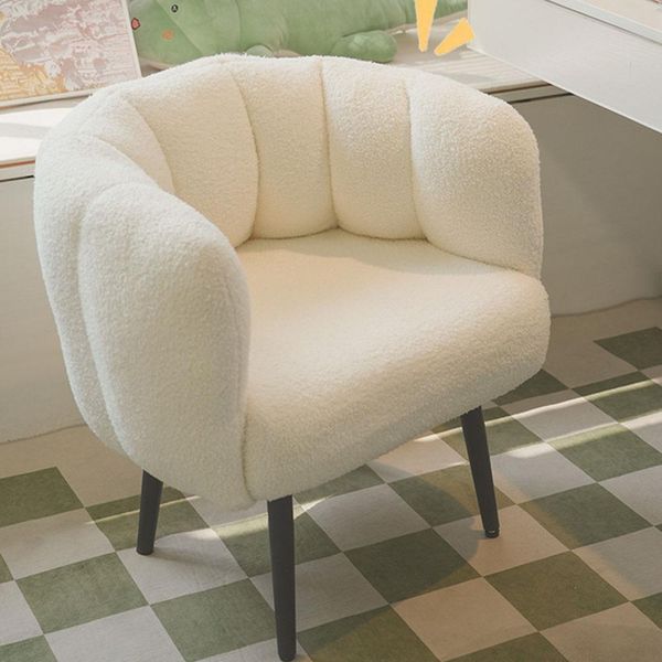 360Home Sedia Singola Per Il Trucco Sgabello Per Il Trucco Poltrona Da Salotto Bianco 【ZH-8127】-image