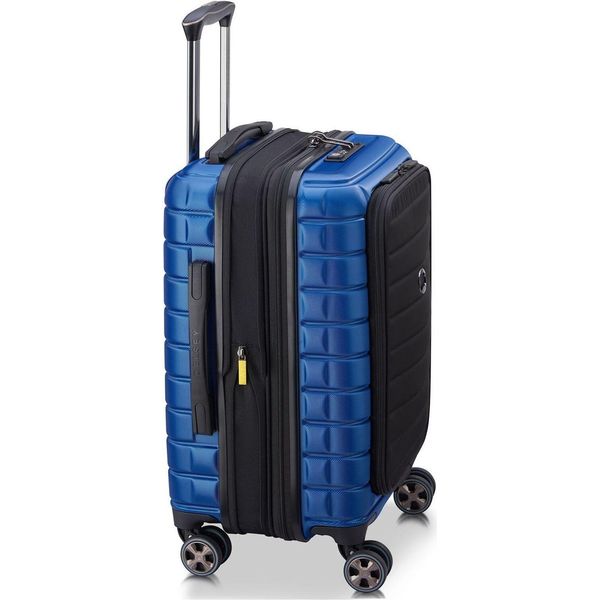 Delsey Paris Carrello Con Scomparto Per Laptop Shadow 5.0 Expandable 4DR Business Cabin Trolley 55 Blue-image