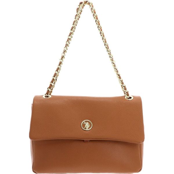U.S. Polo Assn. Pelle Borsa A Tracolla Arlington Flap Crossbody Bag Light Tan Marrone Chiaro-image