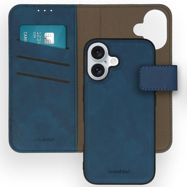 Imoshion Custodia Protettiva Iphone 16 Custodia Protettiva A Libro Custodia Per Iphone 16 - Blu-image
