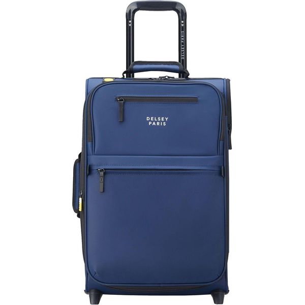 Delsey Paris Carrello Maubert 2.0 2 Rolls Expandable Cabin Trolley Wp 55 Marine Blue Blu Scuro-image