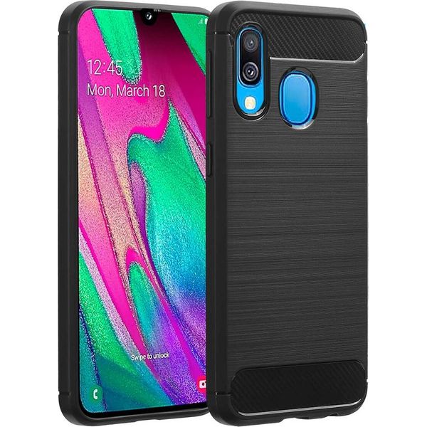 Custodia Samsung Galaxy A40 - Silicone - Imoshion Custodia Morbida/Copertura Posteriore - Nero-image
