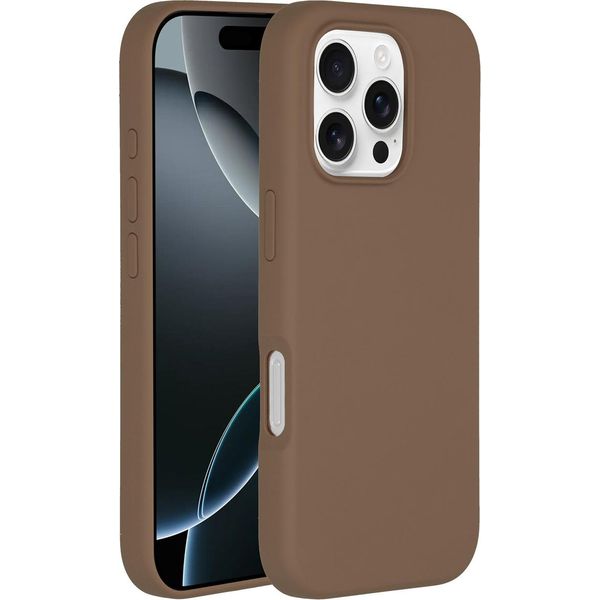 Custodia Per Iphone 16 Pro - Silicone - Accezz Soft Case/Backcover - Marrone Chiaro-image
