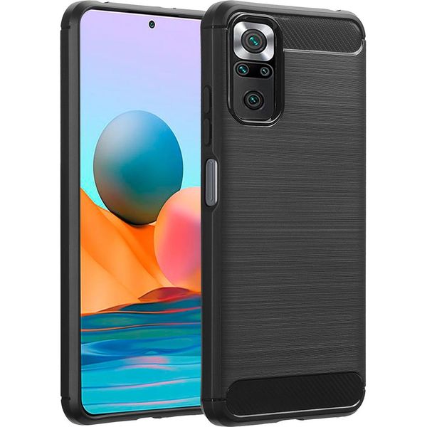 Xiaomi Redmi Note 10 Cover - Silicone - Imoshion Custodia Morbida/Copertura Posteriore - Nero-image