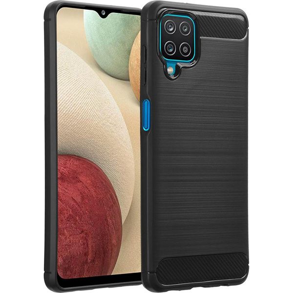 Custodia Per Samsung Galaxy A12 - Silicone - Imoshion Custodia Morbida/Copertura Posteriore - Nero-image