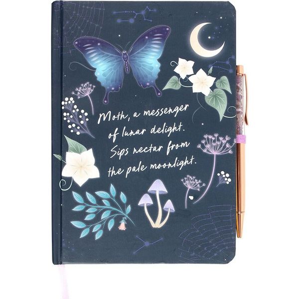 Something Different - Diario E Penna "Midnight Moth"", Ametista SD6473 (Taglia Unica) (Blu Navy/Oro)"-image