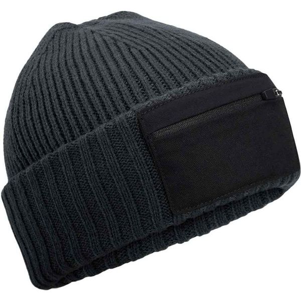 Beechfield - Uomo/Donna Unisex PC7539 (Taglia Unica) (Grigio Grafite/Nero) Cappello Cerniera Patch-image