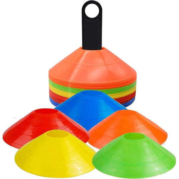 25X Coni Colorati, Accessori Per L'allenamento Di Calcio E Slalom - Accessori Per L'allenamento Con I Coni E Accessori Per Il Calcio - Outdoor-image