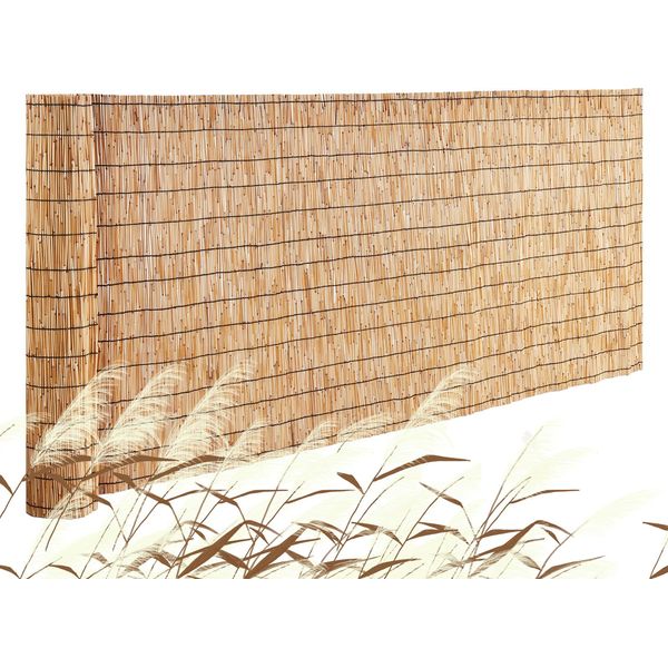 Vevor Recinzione In Giunco Naturale, 1,0 X 3 M, Tenda Per La Privacy In Giunco, Rotolo Di Recinzione In Giunco Per Il Balcone Nel Cortile, Recinzione Decorativa Per Il Muro Divisorio Del Giardino, Tenda Con Pannello Per La Privacy-image