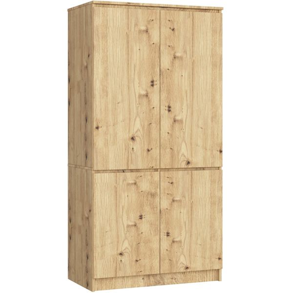 Akord Armadio 4 Ante Rovere Artigianale 90X51X180 Cm-image