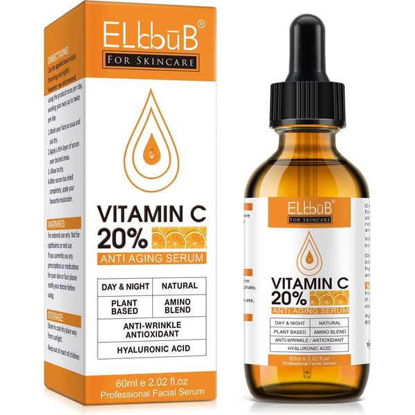 Siero Viso Con Vitamina C Ed E Acido Ialuronico Antirughe Vegan, 1X 60Ml-image