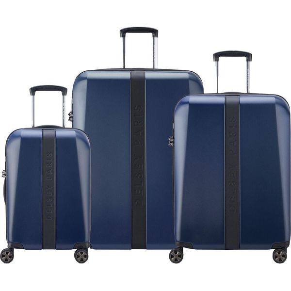 Delsey Paris Carrello Promenade Hard 2.0 Expandable 4 Double Rolls Trolley L / M / S L Navy Blue Blu Scuro-image
