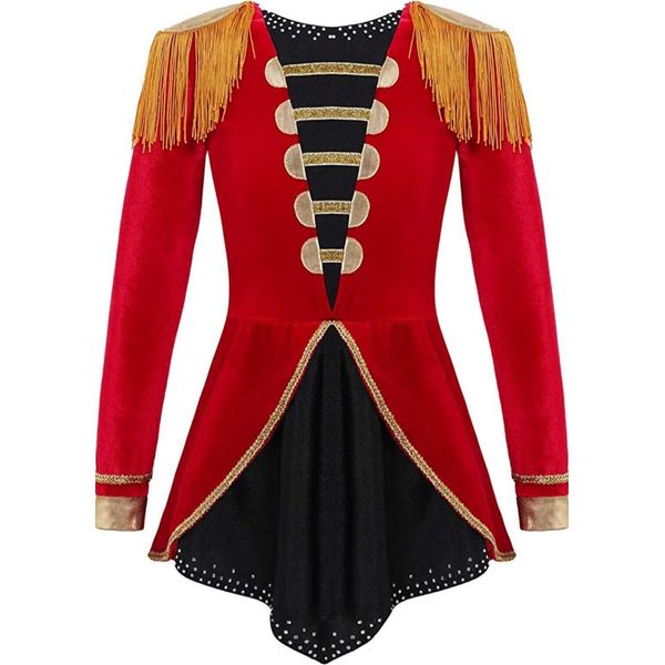 Ragazze Circo Costume Taglia 128 Cm Ringmaster Costume Di Natale Body Manica Lunga Ringmaster Cosplay Outfits Carnevale Fasching-image