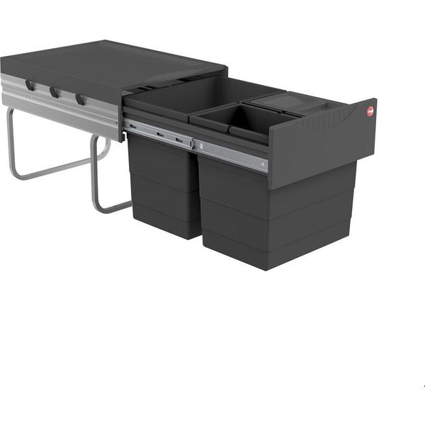 Cestino Hailo 3642531 Tandem Salvaspazio 2X 8,5 +18 L Grigio Scuro-image