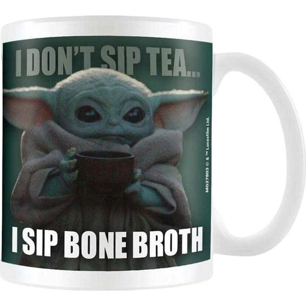 Star Wars: The Mandalorian - Tazza Da Caffè Bone Broth PM10699 (12 Cm X 10,5 Cm X 8,7 Cm) (Verde/Bianco)-image