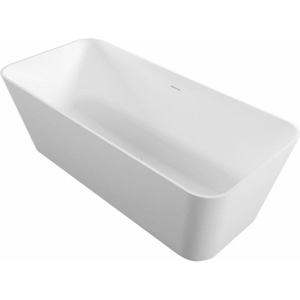 Leyla Vasca Da Bagno Freestanding 170X78Cm, Pietra Fusa, Bianco Opaco-image