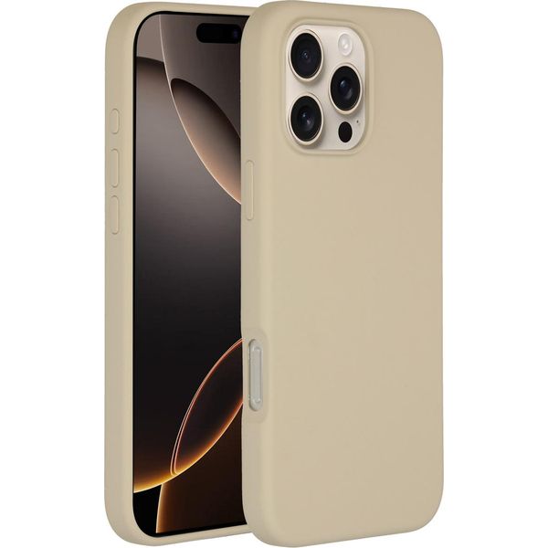 Custodia Per Iphone 16 Pro Max - Silicone - Accezz Soft Case/Backcover - Beige-image