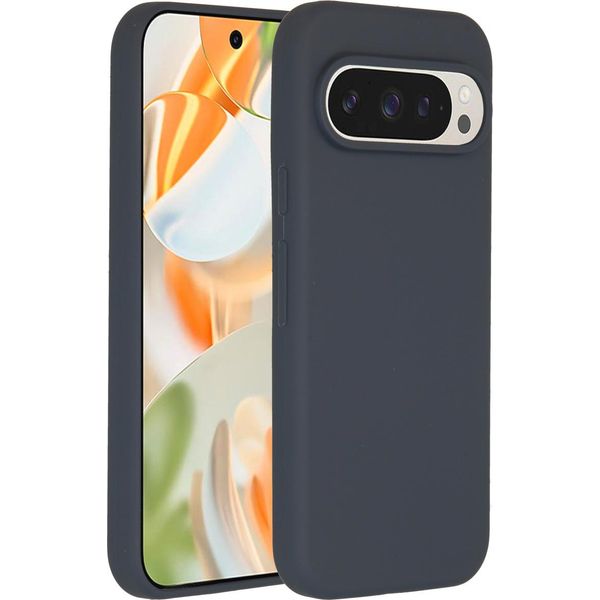 Google Pixel 9/Google Pixel 9 Pro Sleeve - Silicone - Custodia Morbida Accezz/Copertura Posteriore - Blu Scuro-image