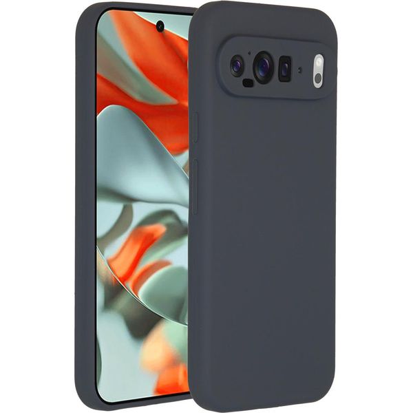 Google Pixel 9 Pro Xl Sleeve - Silicone - Custodia Morbida Accezz/Copertura Posteriore - Blu Scuro-image