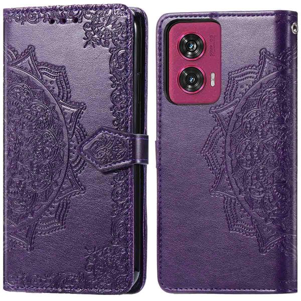 Motorola Edge 50 Fusion Sleeve - Pelle Finta Imoshion - Flip Cover Imoshion - Viola-image