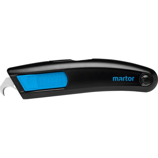 Martor Coltello Di Sicurezza Con Lama A Uncino, Rientro Lama, Secupro Megasafe, Cutter Professionale, Alluminio, Per Destrorsi E Mancini, Logistica, Gs-image