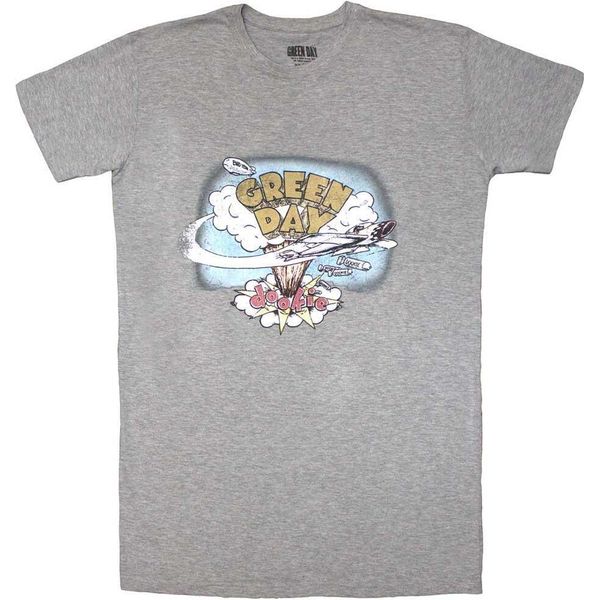Green Day - Maglietta "Vintage Dookie"" Da Donna RO11747 (Xs) (Grigio)"-image