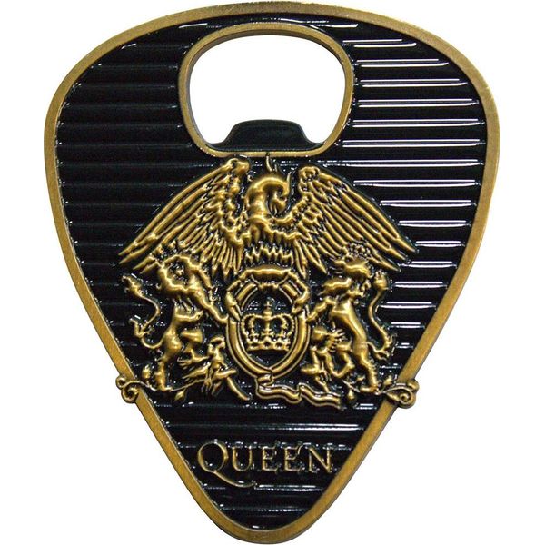 Queen - Apribottiglie "Gold Crest"", Plettro RO12231 (Taglia Unica) (Nero/Oro)"-image