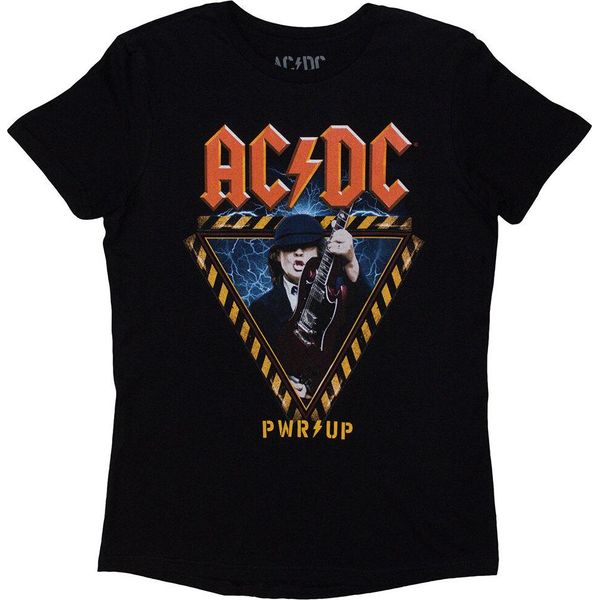 Ac/Dc - Maglietta "Angus Triangle PWR-UP Eu Tour '25"" Per Uomo/Donna Unisex RO12115 (S) (Nero)"-image